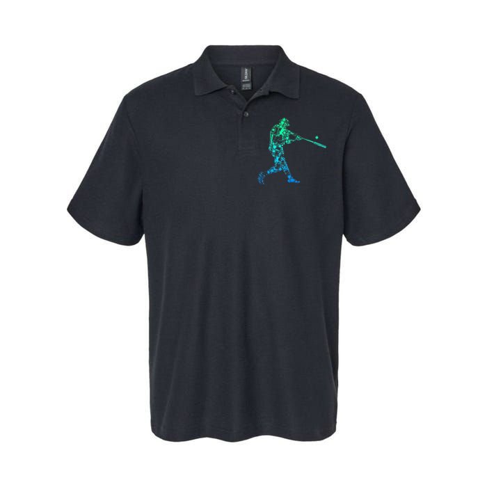 Baseball Player Batter Men Kids Softstyle Adult Sport Polo