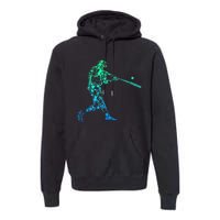 Baseball Player Batter Men Kids Premium Hoodie