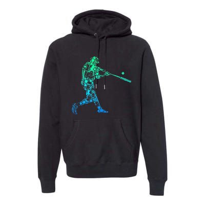 Baseball Player Batter Men Kids Premium Hoodie