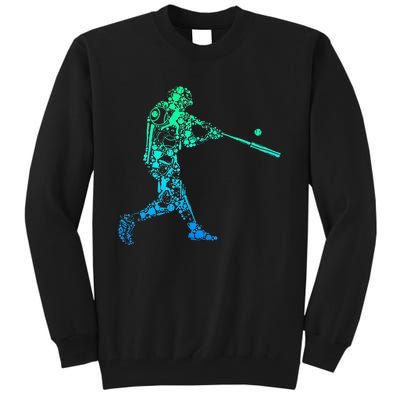 Baseball Player Batter Men Kids Tall Sweatshirt