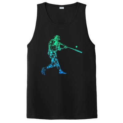 Baseball Player Batter Men Kids PosiCharge Competitor Tank