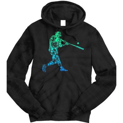 Baseball Player Batter Men Kids Tie Dye Hoodie