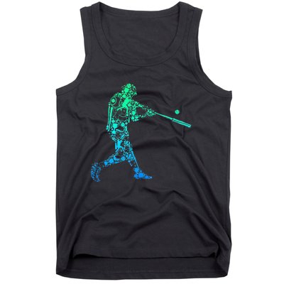 Baseball Player Batter Men Kids Tank Top