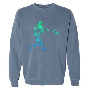 Baseball Player Batter Men Kids Garment-Dyed Sweatshirt