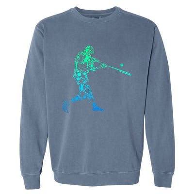 Baseball Player Batter Men Kids Garment-Dyed Sweatshirt