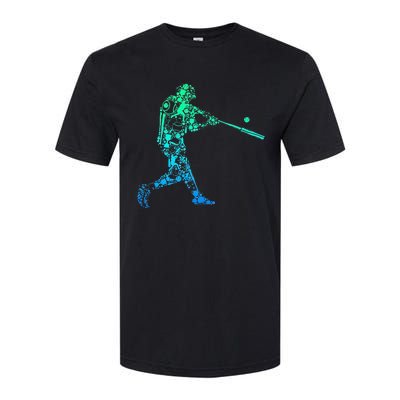 Baseball Player Batter Men Kids Softstyle® CVC T-Shirt