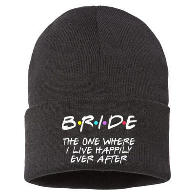 Bachelorette Party Bride The One Where I Live Happily Sustainable Knit Beanie