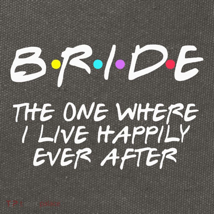 Bachelorette Party Bride The One Where I Live Happily Cotton Canvas Backpack