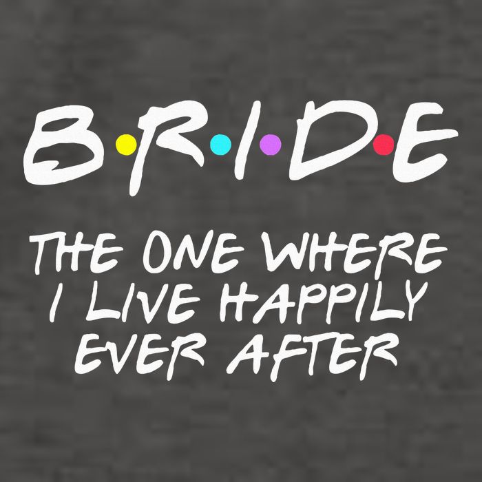 Bachelorette Party Bride The One Where I Live Happily Vector Backpack
