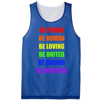 Be Proud Be Hu Be Loving Gift Mesh Reversible Basketball Jersey Tank