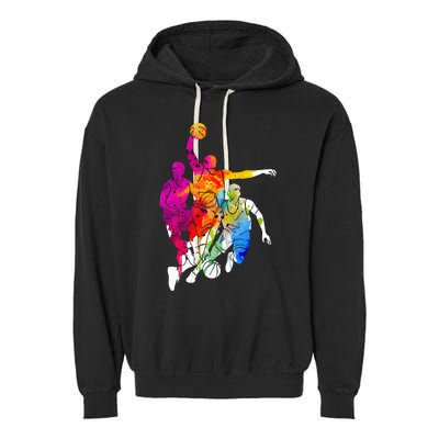 Basketball Player Basketball Garment-Dyed Fleece Hoodie