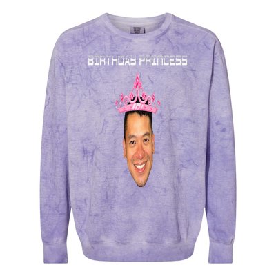 Birthday Princess Colorblast Crewneck Sweatshirt