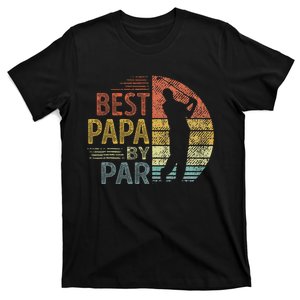 Best Papa By Par Fathers Day Golf Gift Grandpa T-Shirt