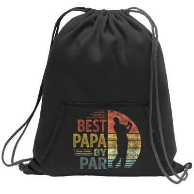 Best Papa By Par Fathers Day Golf Gift Grandpa Sweatshirt Cinch Pack Bag