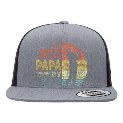 Best Papa By Par Fathers Day Golf Gift Grandpa Flat Bill Trucker Hat