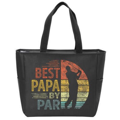 Best Papa By Par Fathers Day Golf Gift Grandpa Zip Tote Bag