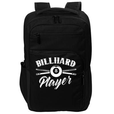 Billard Player Billiard Pool Lover Gift Impact Tech Backpack