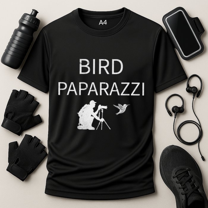 Bird Paparazzi Bird Photography Camera Bird Watcher Cooling Performance Crew T-Shirt