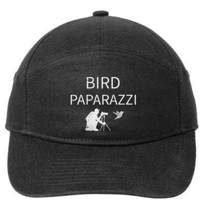 Bird Paparazzi Bird Photography Camera Bird Watcher 7-Panel Snapback Hat