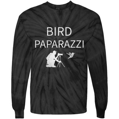 Bird Paparazzi Bird Photography Camera Bird Watcher Tie-Dye Long Sleeve Shirt