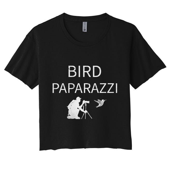 Bird Paparazzi Bird Photography Camera Bird Watcher Women's Crop Top Tee