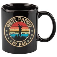 Best Papou By Par Father's Day Funny Golfing 11oz C Handle Ceramic Mug