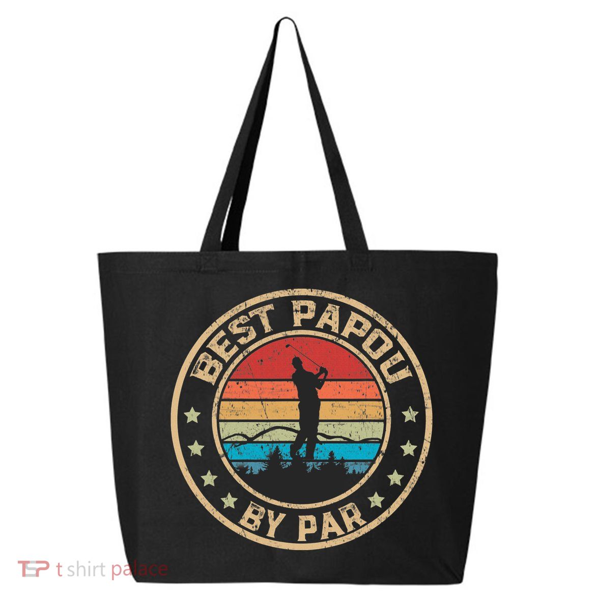 Best Papou By Par Father's Day Funny Golfing 25L Jumbo Tote