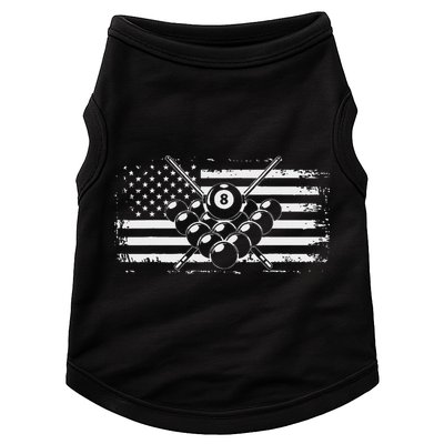 Billiards Pool Billiards American Flag Gift Doggie Tank