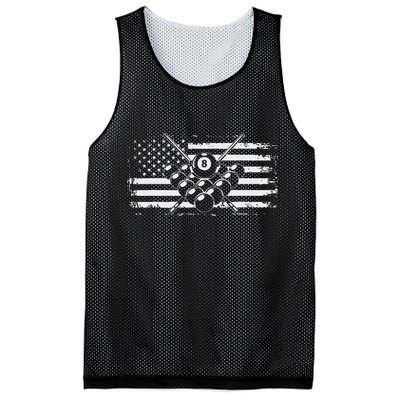 Billiards Pool Billiards American Flag Gift Mesh Reversible Basketball Jersey Tank