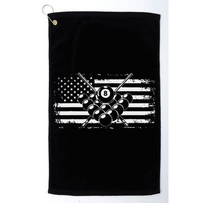 Billiards Pool Billiards American Flag Gift Golf Towel