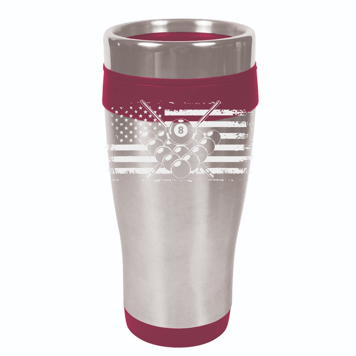 Billiards Pool Billiards American Flag Gift Womens T-Shirt