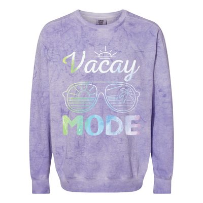 Beach Party Beach Vacation Mode On Vacay Mode Colorblast Crewneck Sweatshirt