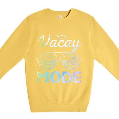 Beach Party Beach Vacation Mode On Vacay Mode Premium Crewneck Sweatshirt