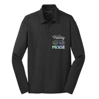 Beach Party Beach Vacation Mode On Vacay Mode Silk Touch Performance Long Sleeve Polo