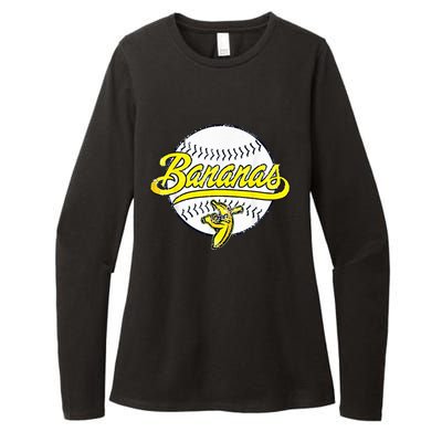 Banana Playing Baseball Fruit Lover Funny LetS Go Bananas Womens CVC Long Sleeve Shirt