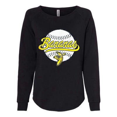 Banana Playing Baseball Fruit Lover Funny LetS Go Bananas Womens California Wash Sweatshirt