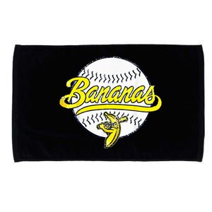 Banana Playing Baseball Fruit Lover Funny LetS Go Bananas Microfiber Hand Towel