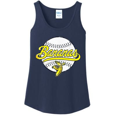 Banana Playing Baseball Fruit Lover Funny LetS Go Bananas Ladies Essential Tank