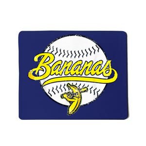 Banana Playing Baseball Fruit Lover Funny LetS Go Bananas Mousepad