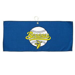 Banana Playing Baseball Fruit Lover Funny LetS Go Bananas Large Microfiber Waffle Golf Towel