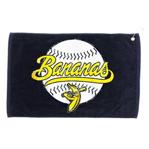 Banana Playing Baseball Fruit Lover Funny LetS Go Bananas Grommeted Golf Towel