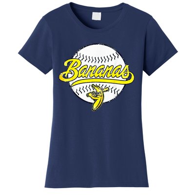 Banana Playing Baseball Fruit Lover Funny LetS Go Bananas Women's T-Shirt