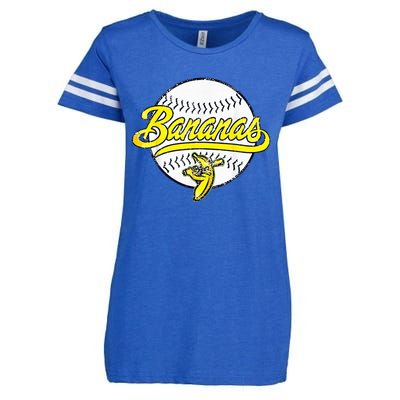 Banana Playing Baseball Fruit Lover Funny LetS Go Bananas Enza Ladies Jersey Football T-Shirt