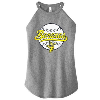 Banana Playing Baseball Fruit Lover Funny LetS Go Bananas Women's Perfect Tri Rocker Tank