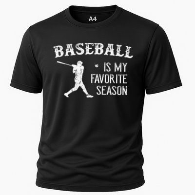 Baseball Players Baseball Is My Favorite Season Cooling Performance Crew T-Shirt