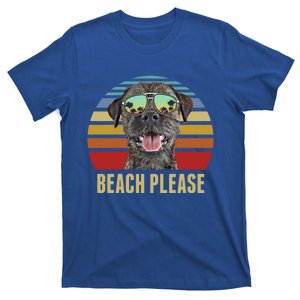 Beach Please Border Terrier Dog Funny Summer Gift T-Shirt