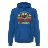 Beach Please Border Terrier Dog Funny Summer Gift Premium Hoodie