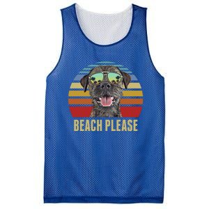 Beach Please Border Terrier Dog Funny Summer Gift Mesh Reversible Basketball Jersey Tank