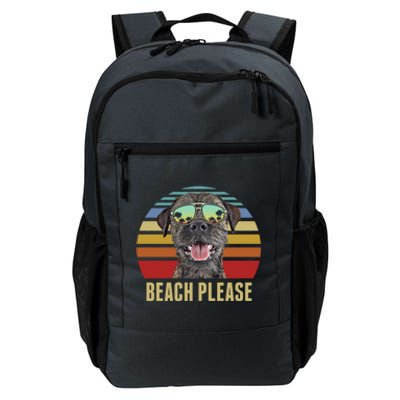 Beach Please Border Terrier Dog Funny Summer Gift Daily Commute Backpack