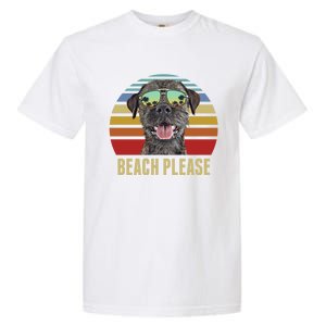 Beach Please Border Terrier Dog Funny Summer Gift Garment-Dyed Heavyweight T-Shirt